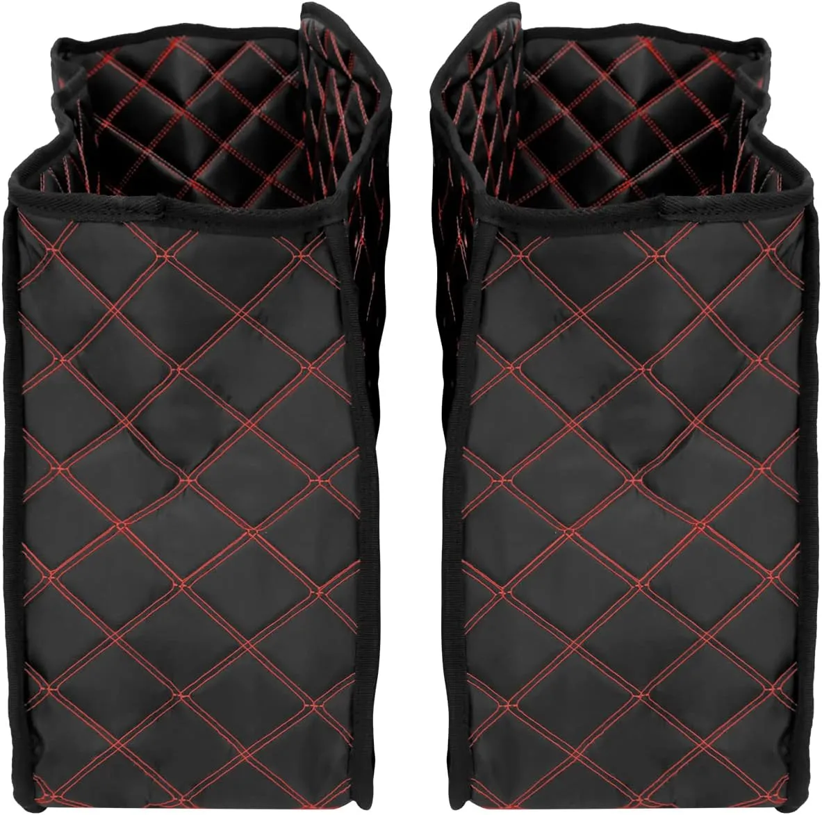 Saddlebag Liners Carpet Insert with Red Stitching for Non-Stretched Non-Tapered Hard Saddlebags Fit for Harley Touring Road King Road Glide Street Glide Electra Glide 1993-2013