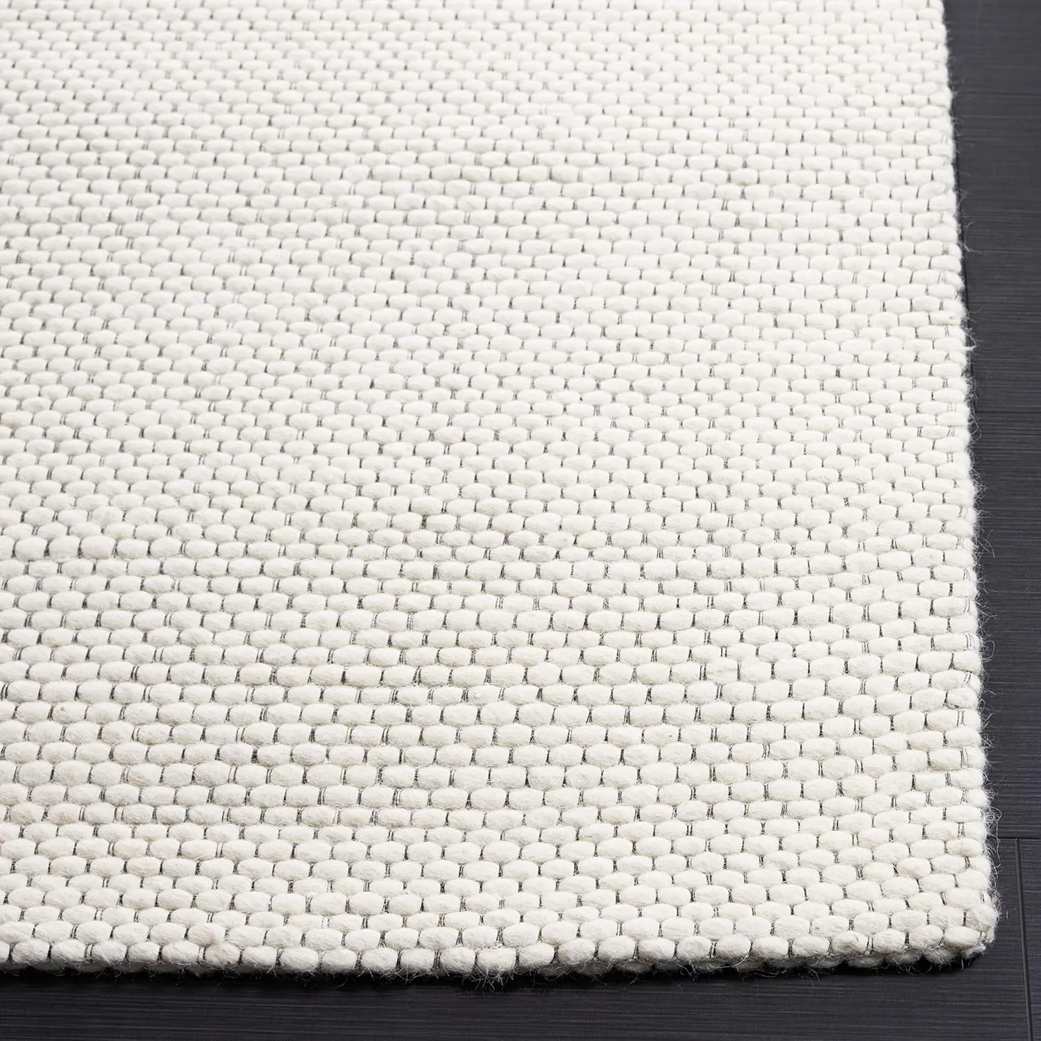 SAFAVIEH Natura Collection Runner Rug - 2'3" x 6', Ivory, Handmade Solid Wool, Ideal for High Traffic Areas in Living Room, Bedroom (NAT801A)