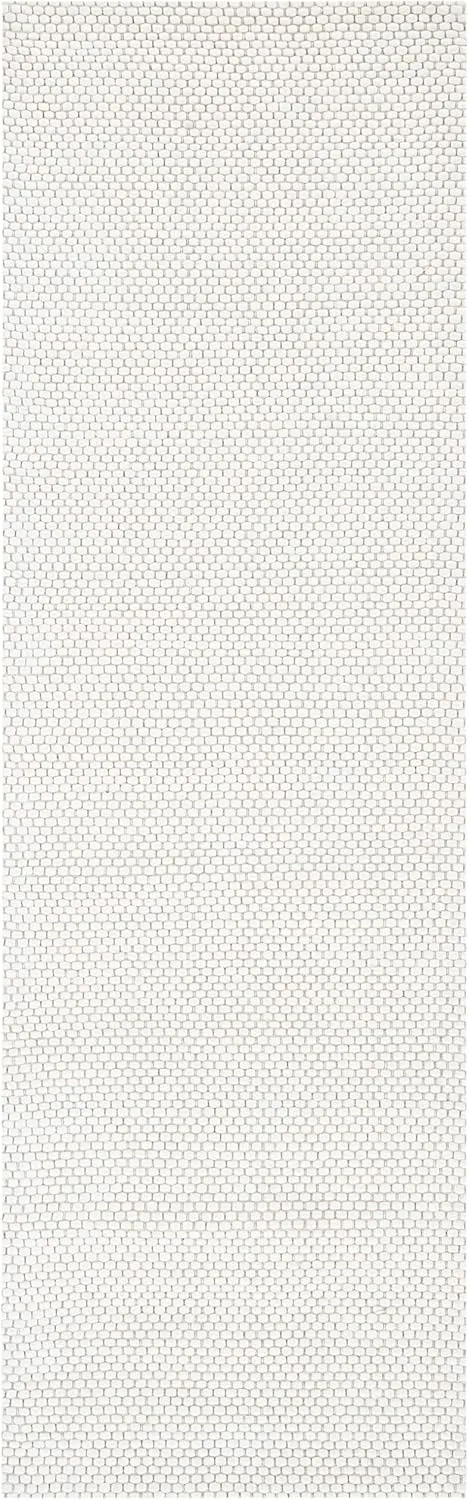 SAFAVIEH Natura Collection Runner Rug - 2'3" x 6', Ivory, Handmade Solid Wool, Ideal for High Traffic Areas in Living Room, Bedroom (NAT801A)