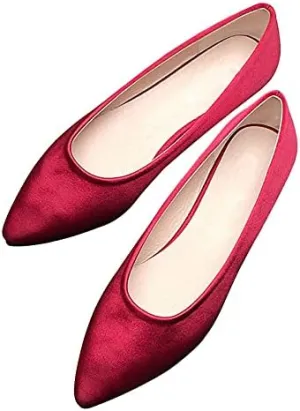 SAILING LU Ballet Flats for Women Comfortable Women's Flat Shoes Pointed Toe Slip on Flats Shoes Women Dressy