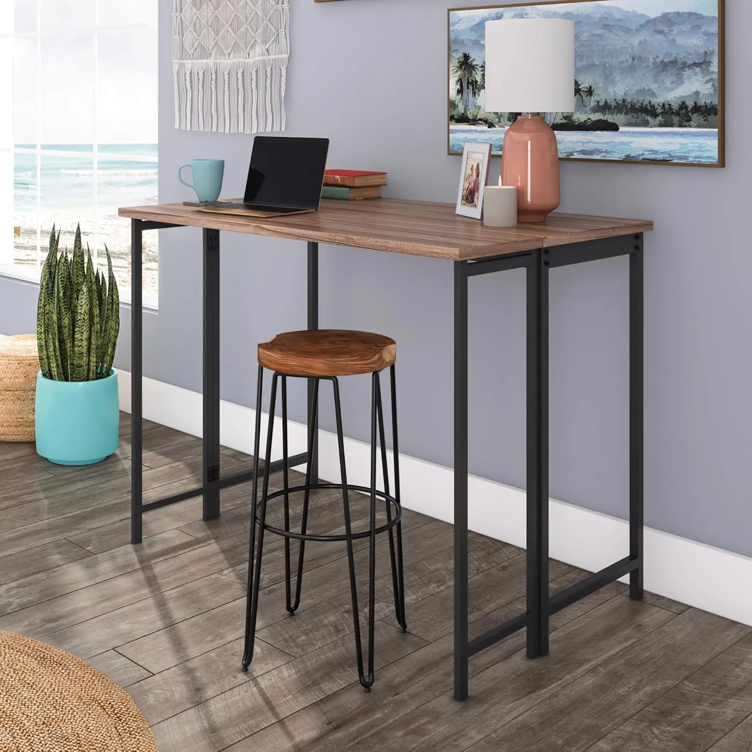 Sauder North Avenue Modern Drop Leaf Table, Sindoori Mango Finish