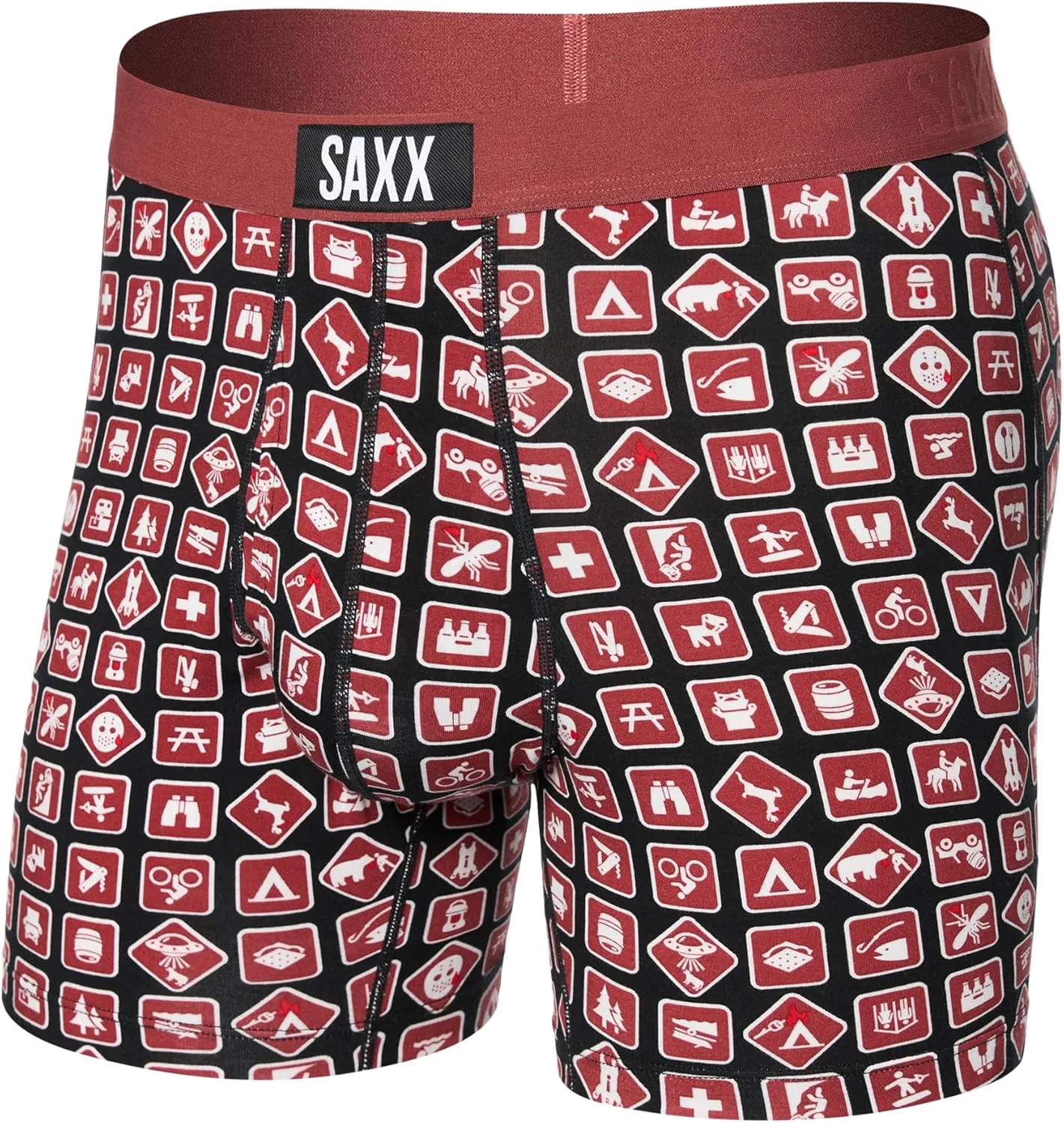 SAXX Underwear Co. Men's Underwear with Pouch Ultra Super Soft Boxer Brief Fly, Sign Off-Black, X-Large