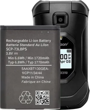 SCP-73LBPS Battery,(2025 New Upgraded) 0 Cycle Original Replacement Battery for Kyocera DuraXV Extreme E4810/Kyocera DuraXE Epic E4830 Verizon Flip Phone