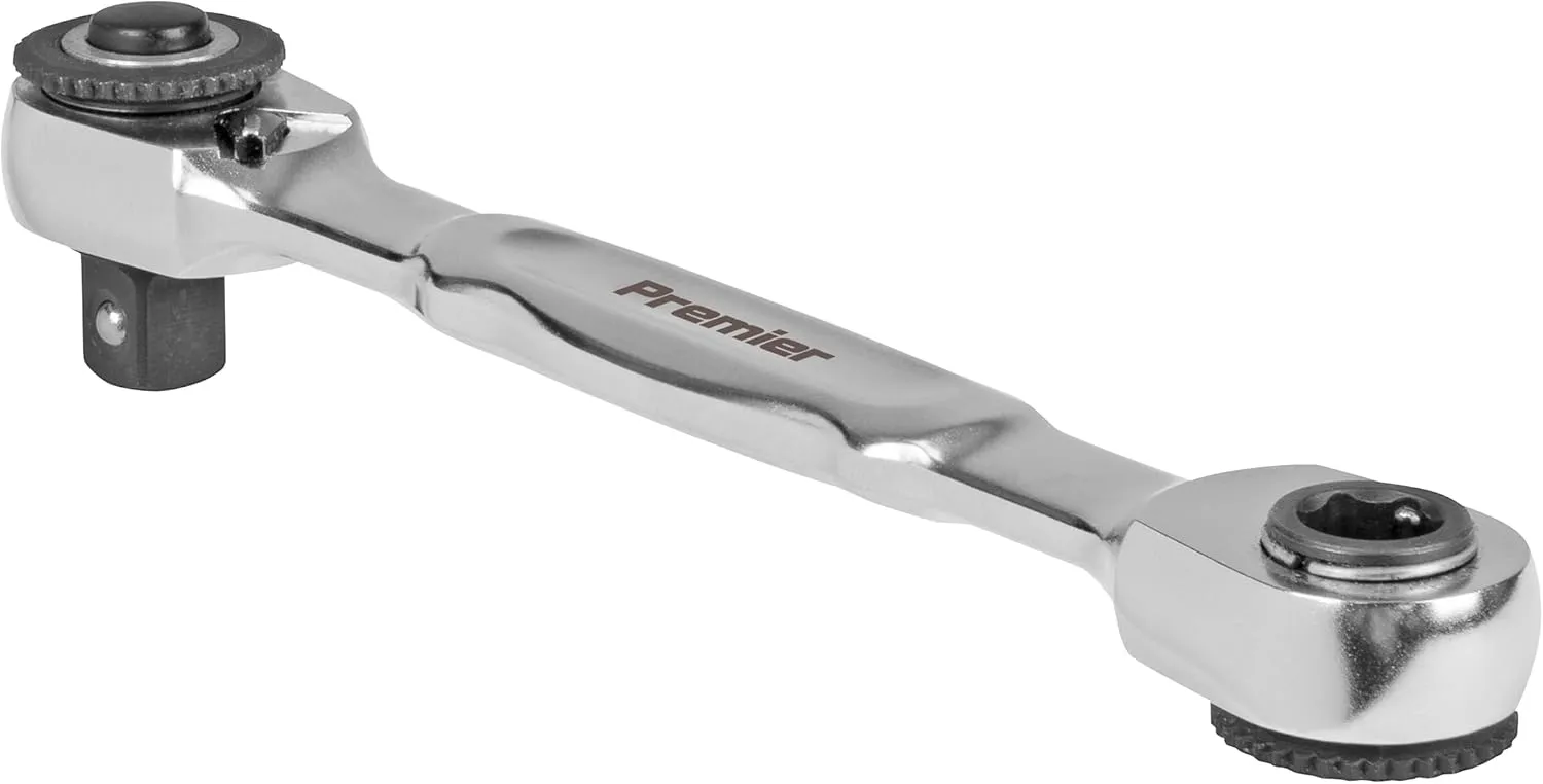Sealey Premier Micro Ratchet Bit Driver & Wrench 1/4" Sq & 1/4" Hex Drive - AK6972