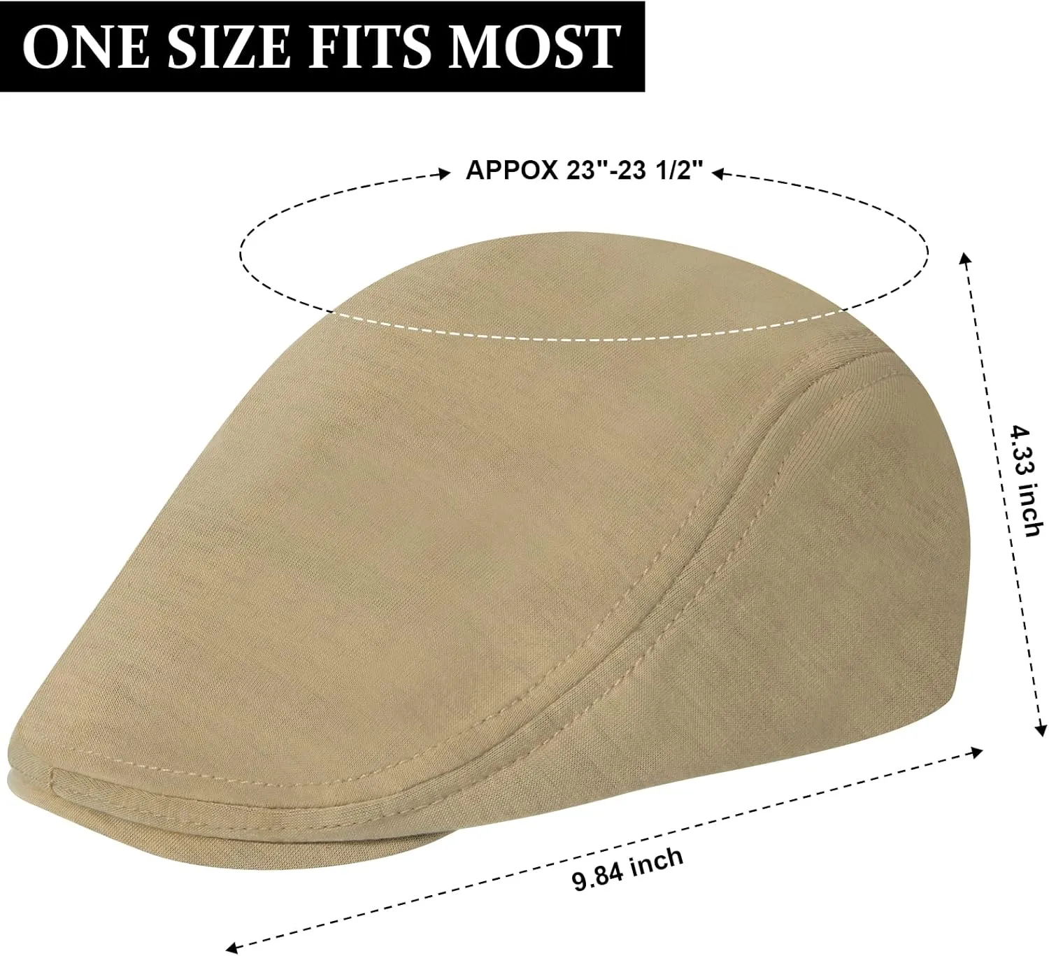Senker Fashion 2 Pack Newsboy Cap for Men Adjustable Herringbone Tweed Wool Hats Blend Flat Cap Ivy Cabbie Driving Hat