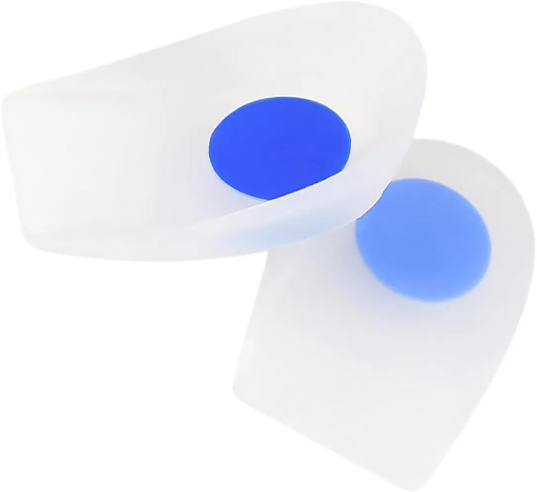 Shoe Inserts Height Increase Silicone Heel Pads for Men Women Heel Cup Ergonomic Design Comfortable Walk