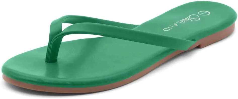 Shoe Land Flip Flops for Women 2025 - Memory Foam Slides & Flat Sandals | Ultra-Comfortable Thong Lightweight Summer Shoes for Beach, Pool & Dressy Outfits