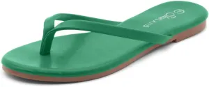 Shoe Land Flip Flops for Women 2025 - Memory Foam Slides & Flat Sandals | Ultra-Comfortable Thong Lightweight Summer Shoes for Beach, Pool & Dressy Outfits