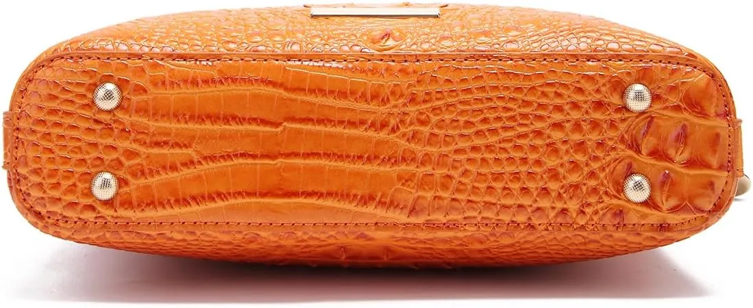 Shoulder Crocodile Flat Handbags for Women trendy Ladies Bag Crocodile PU Leather Crossbody Purse with Strap