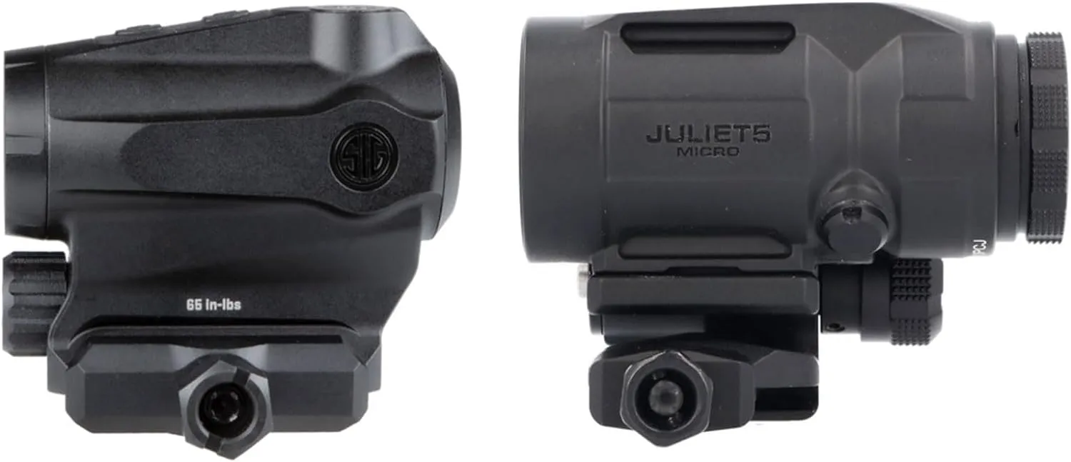 Sig Sauer ROMEO5XDR 1x20 mm 2 MOA Red Dot Sight & Juliet5-Micro 5X Magnifier Combo - Compact Rugged Durable Waterproof Gun Optics