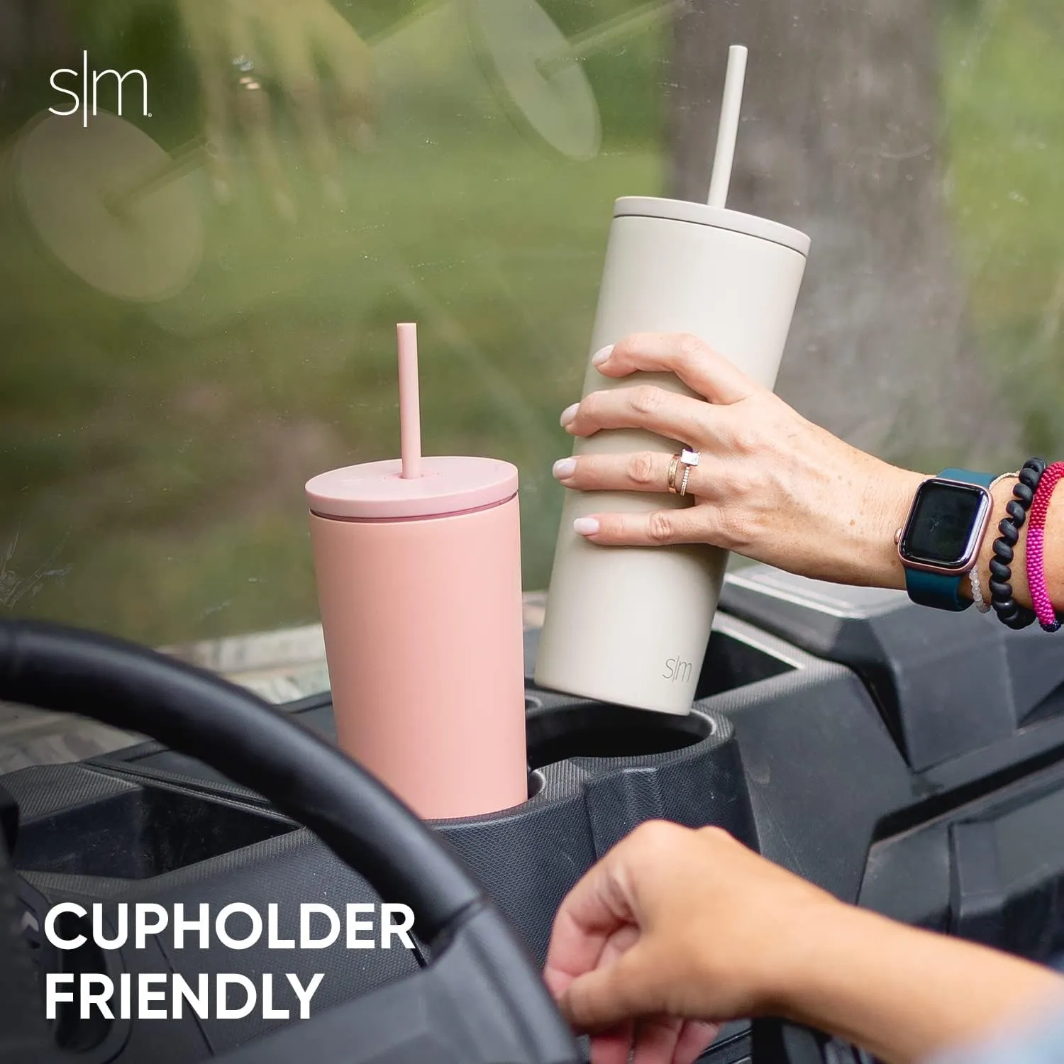 Simple Modern Insulated Tumbler with Lid and Straw | Iced Coffee Cup Reusable Stainless Steel Water Bottle Travel Mug | Gifts for Women Men Her Him | Classic Collection | 24oz | Blush
