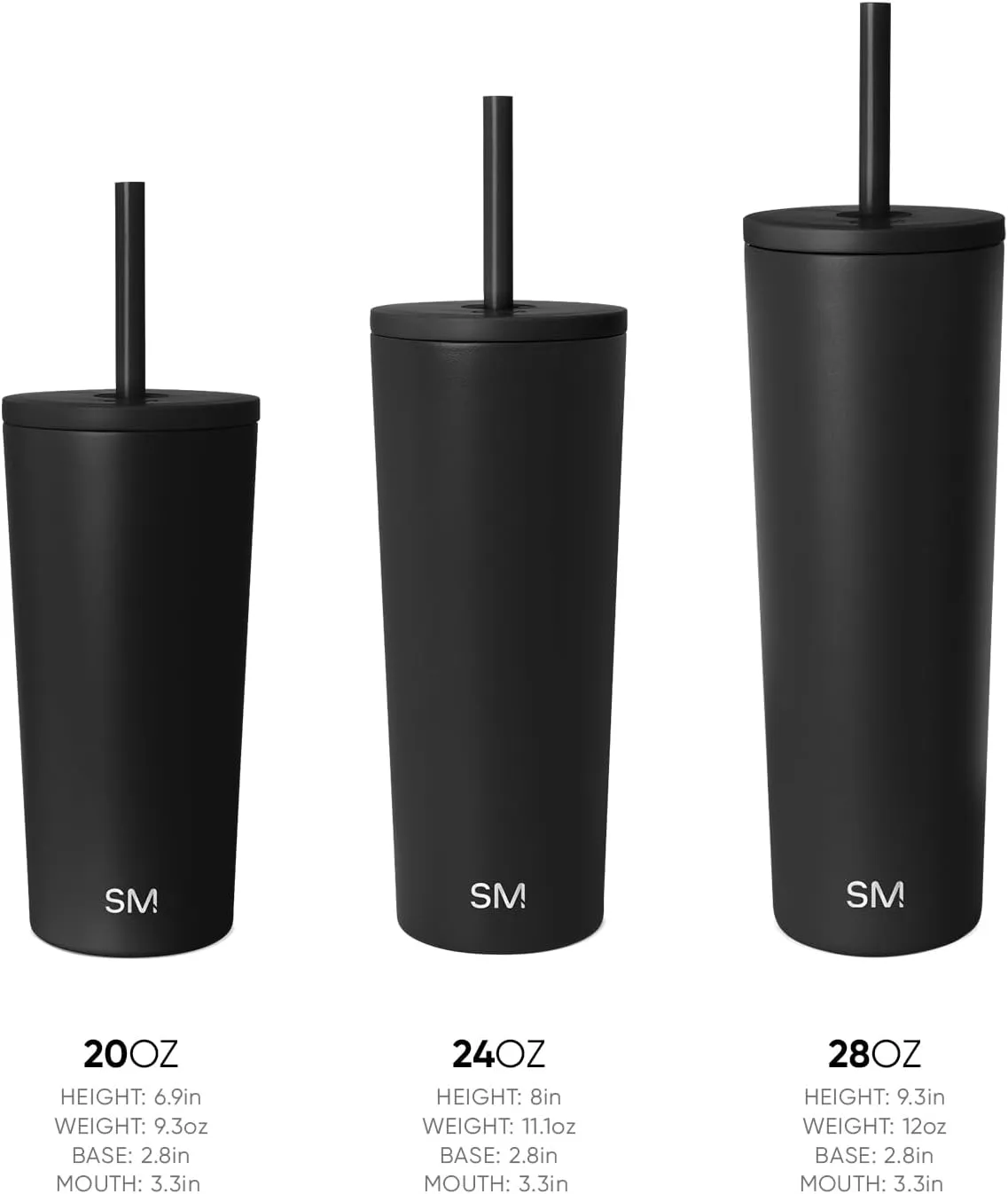 Simple Modern Insulated Tumbler with Lid and Straw | Iced Coffee Cup Reusable Stainless Steel Water Bottle Travel Mug | Gifts for Women Men Her Him | Classic Collection | 28oz | Blush
