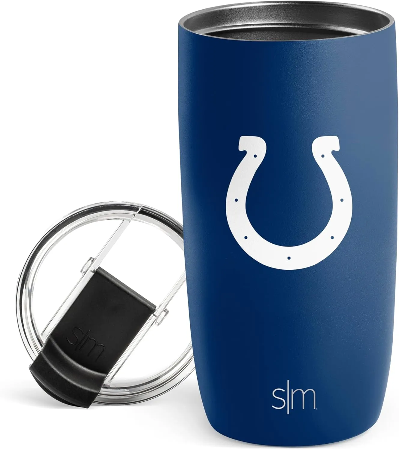 Simple Modern Officially Licensed NFL Indianapolis Colts 16oz Travel Coffee Tumbler with Flip Lid | Stainless Steel Cup | Football Gifts for Men, Women | Voyager Collection | Indianapolis Colts
