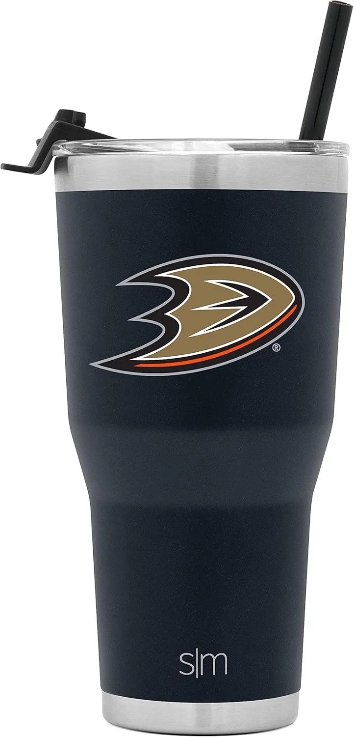 Simple Modern Officially Licensed NHL Anaheim Ducks 30oz Cruiser Tumbler Insulated Travel Mug Cup with Flip Lid and Straw