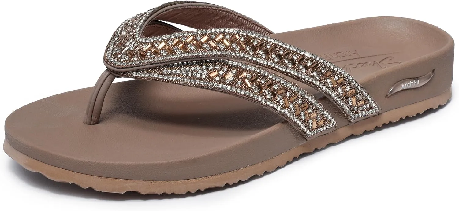 Skechers Women's Arch Fit Meditation-True Gem Flip-Flop
