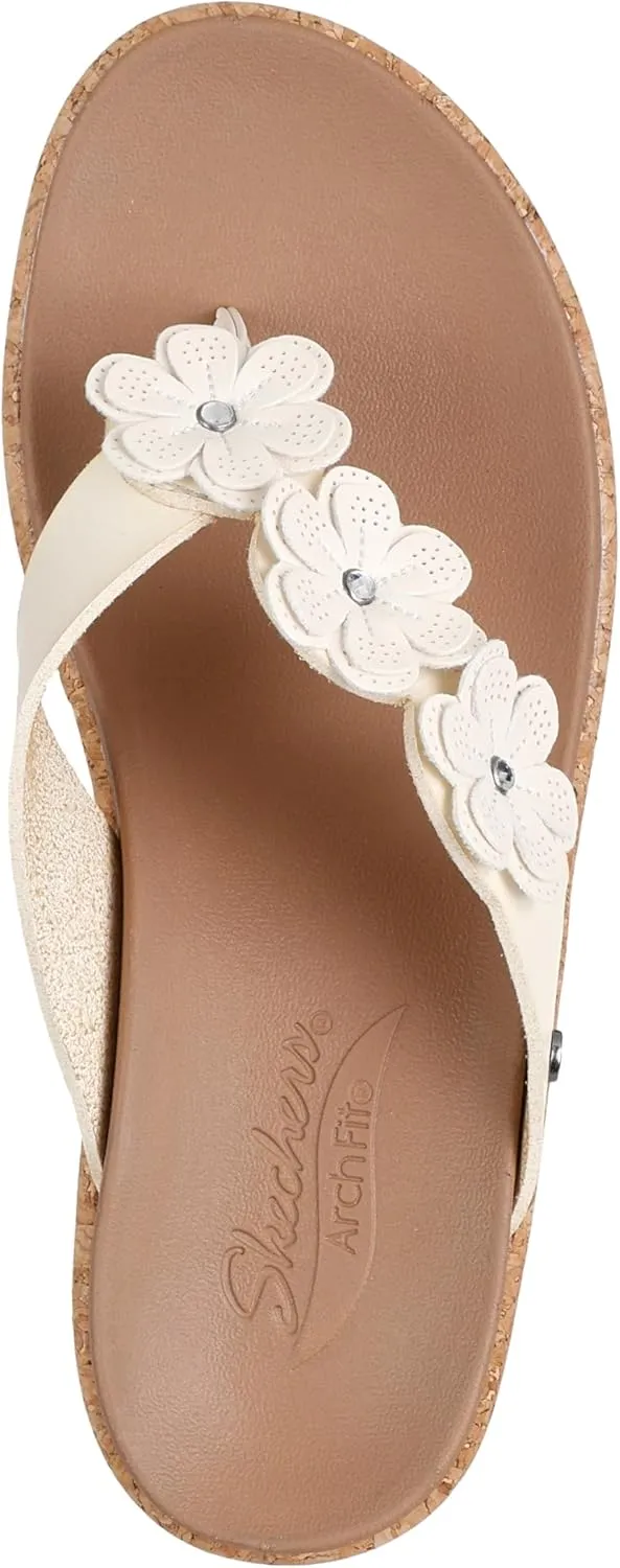 Skechers Women's Archfit Beverlee-Rare Blossom Flip-Flop