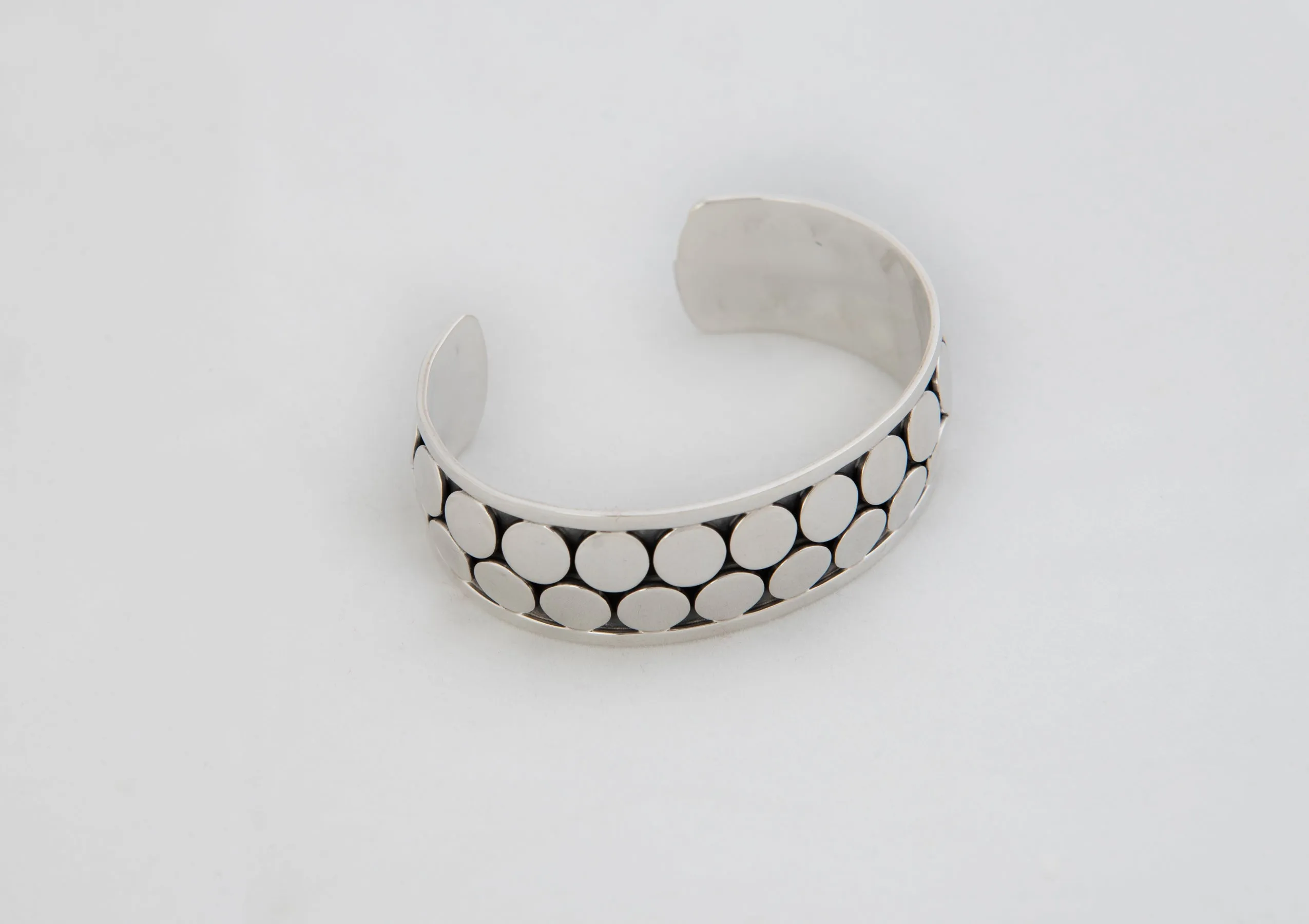 Sleek Circle Sterling Silver Cuff