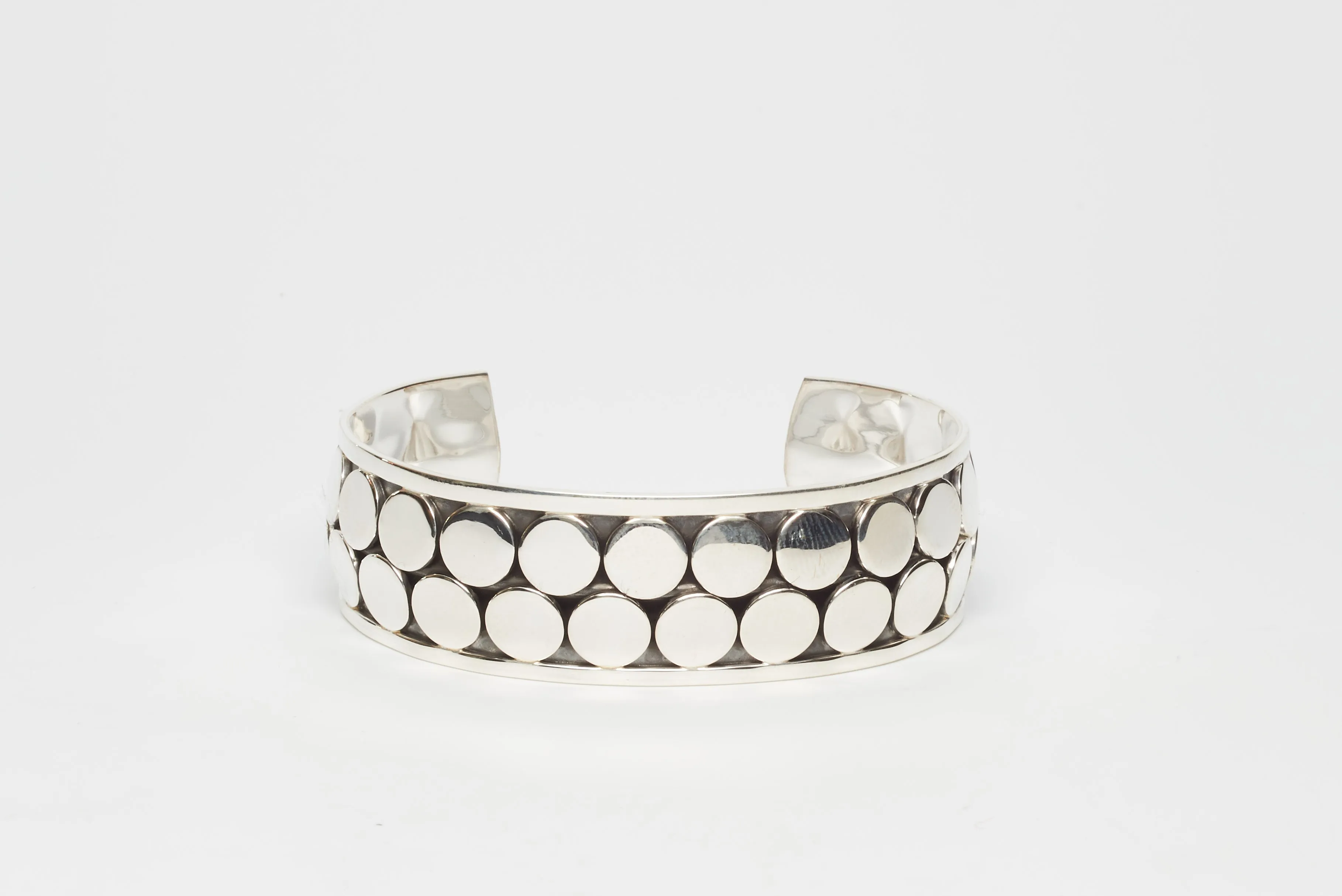 Sleek Circle Sterling Silver Cuff
