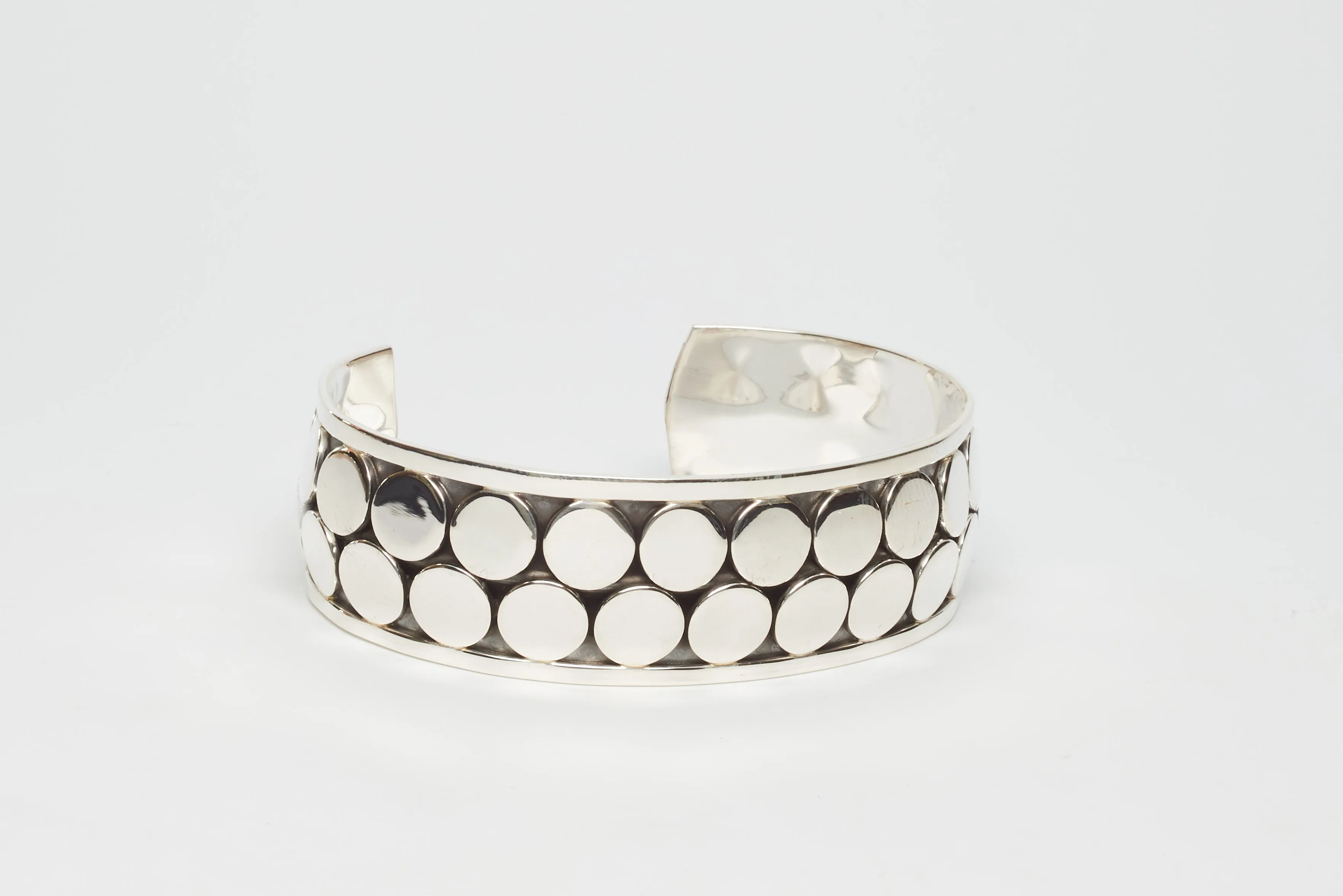 Sleek Circle Sterling Silver Cuff