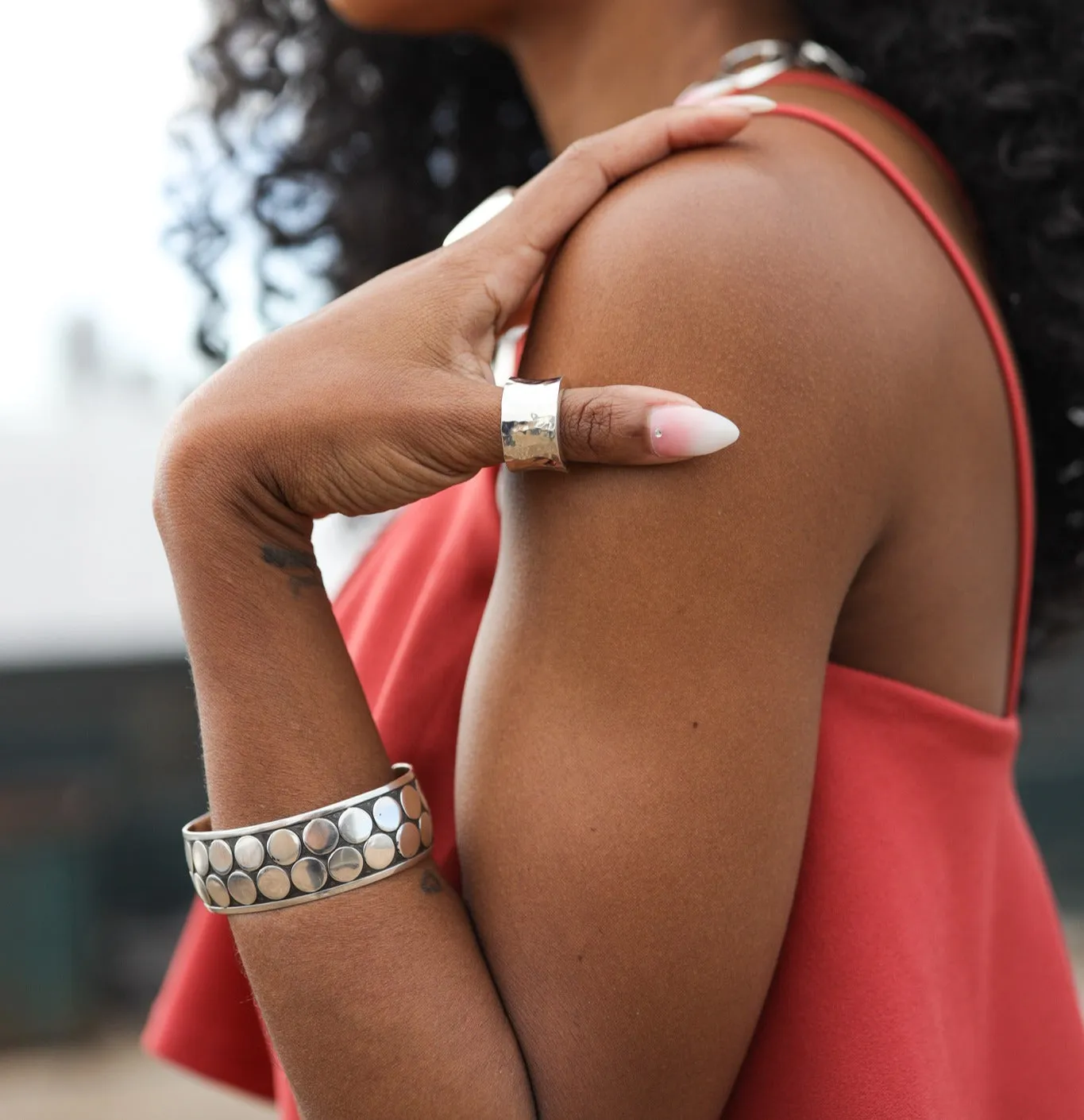 Sleek Circle Sterling Silver Cuff