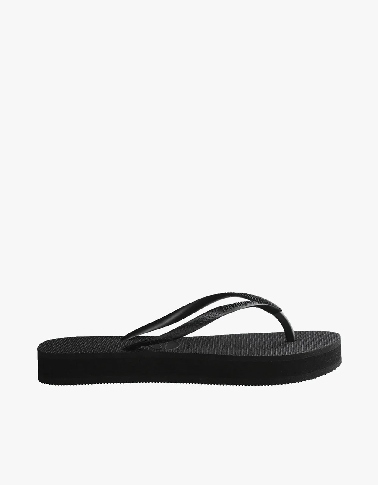 Slim Flatform Jandals - Black