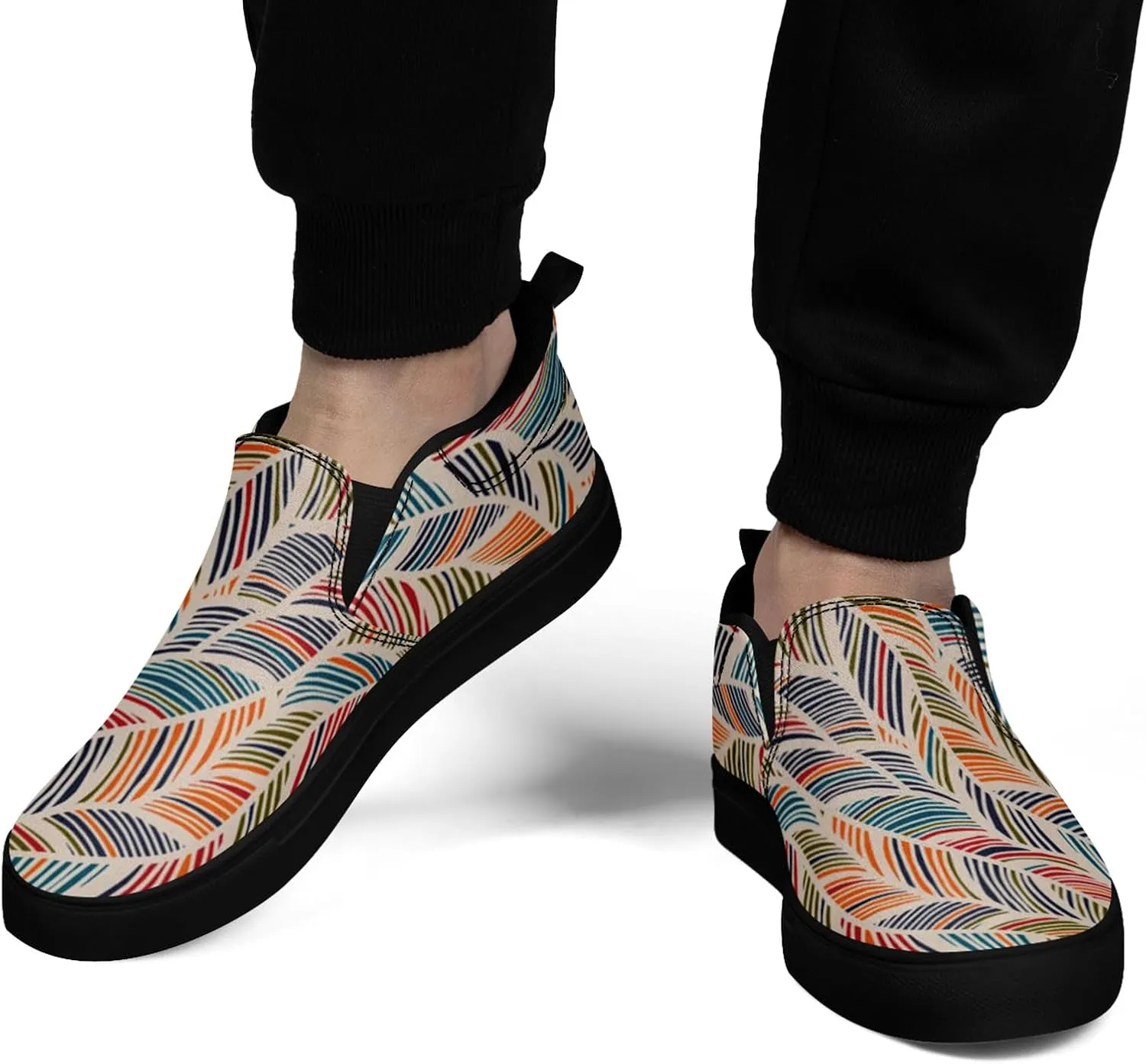 Slip on Shoes for Men Women Canvas Sneakers Loafers Classic Low Top Casual Shoes