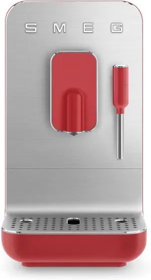 Smeg Fully Automatic Coffee Machine with Steam, Black BCC02RDMUS, Whole Bean Grinder and Titan Renew Water Tank