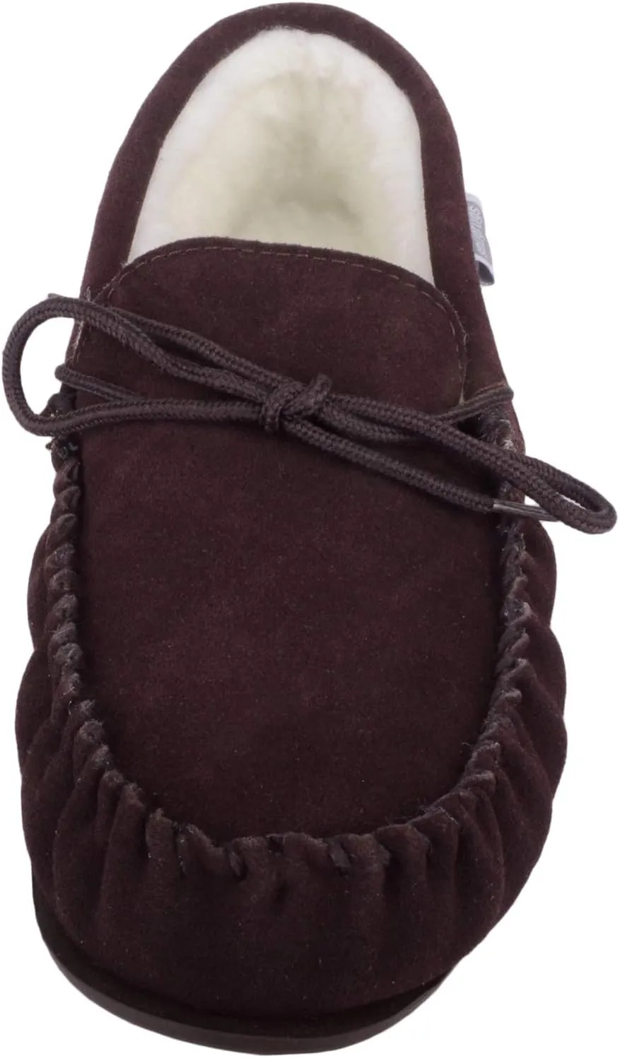 SNUGRUGS Men's Monty Suede Wool Rubber Sole Moccasins