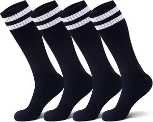 Soccer Softball Baseball Football Socks for Youth Kids Boys and Girls Ages 4 to 16 Knee High Sport Athletic Socks