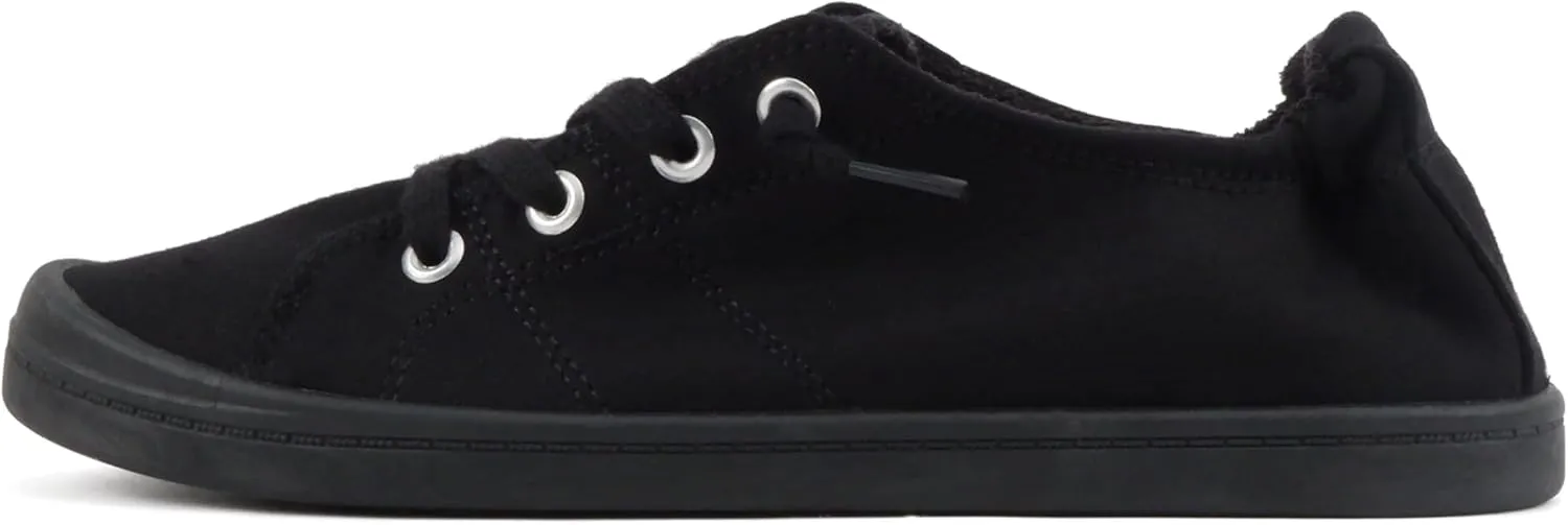 Soda Flat Women Shoes Linen Canvas Slip On Sneakers Lace Up Style Loafers Zig-S