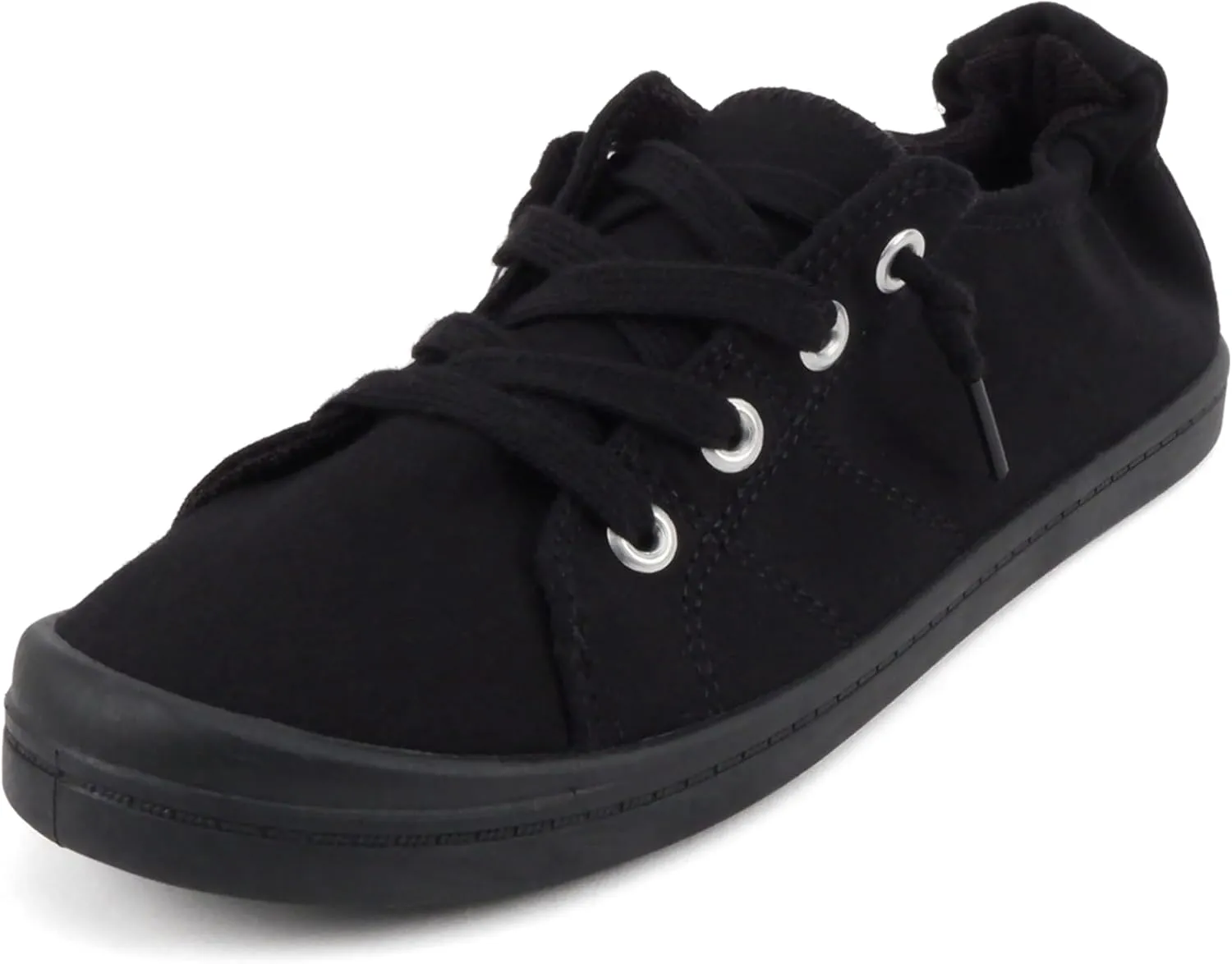 Soda Flat Women Shoes Linen Canvas Slip On Sneakers Lace Up Style Loafers Zig-S
