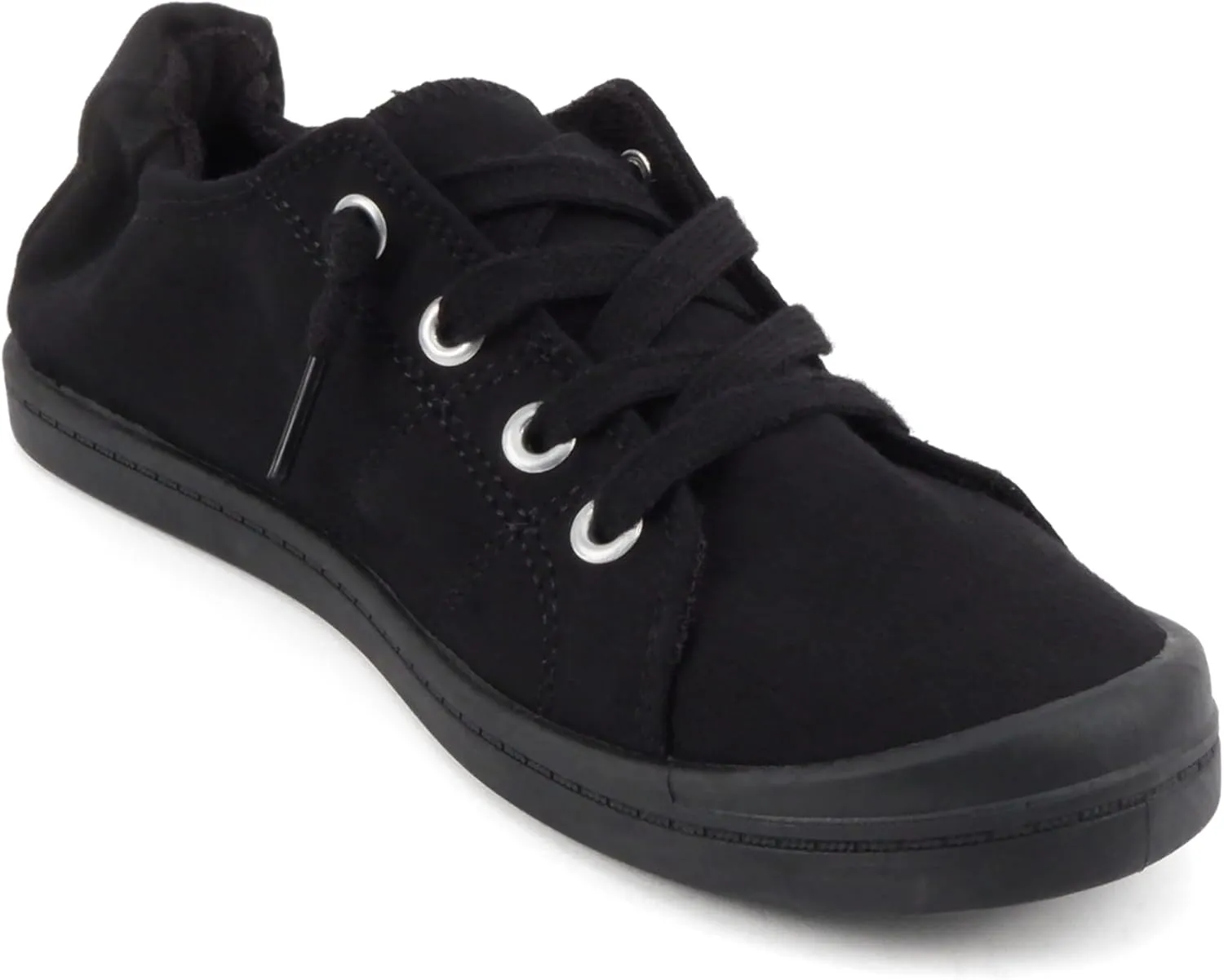 Soda Flat Women Shoes Linen Canvas Slip On Sneakers Lace Up Style Loafers Zig-S