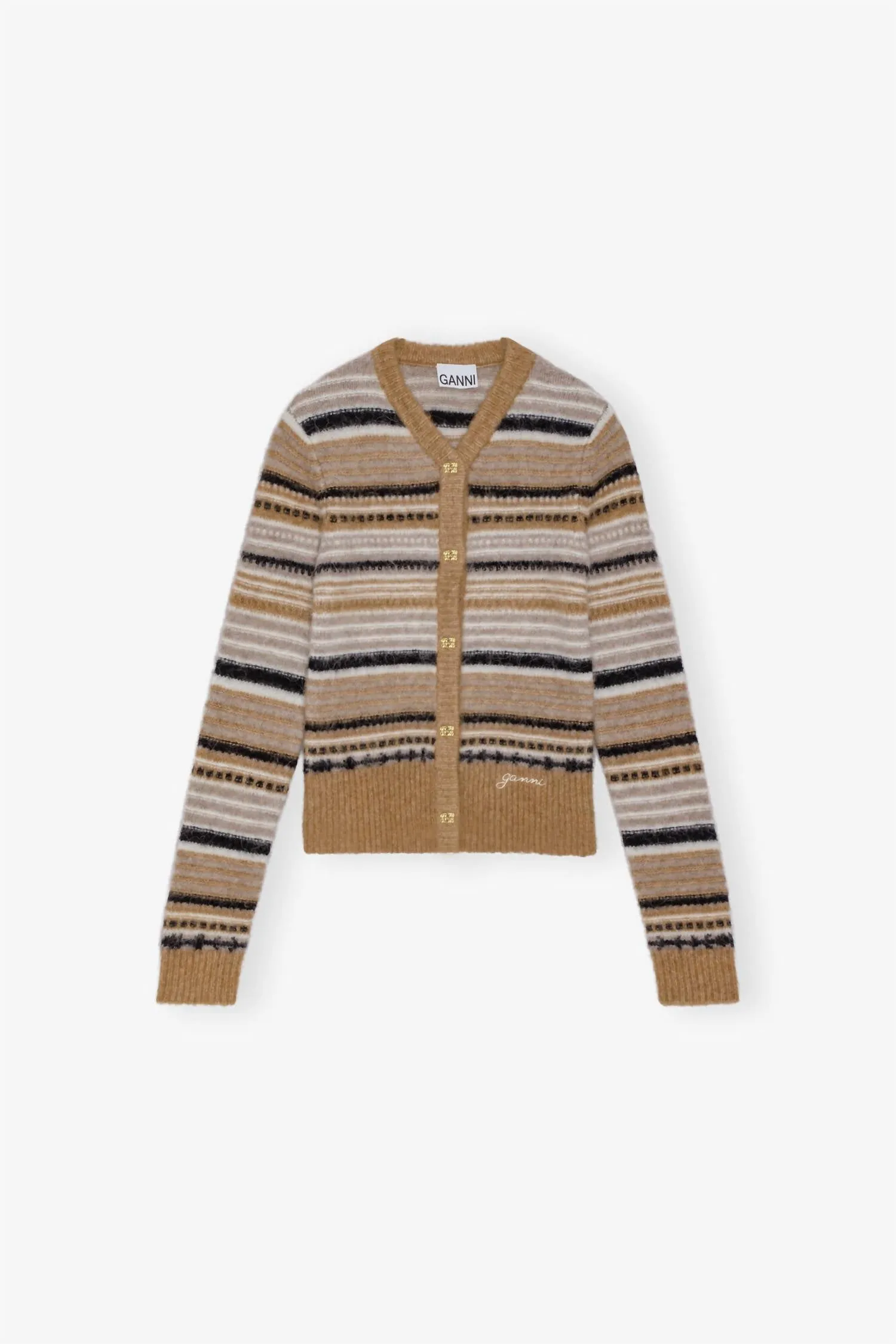 Soft Wool Stripe Cardigan