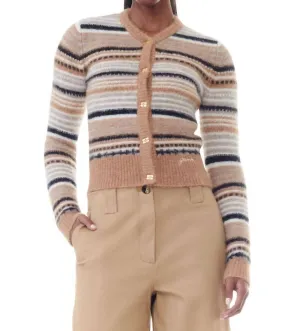 Soft Wool Stripe Cardigan