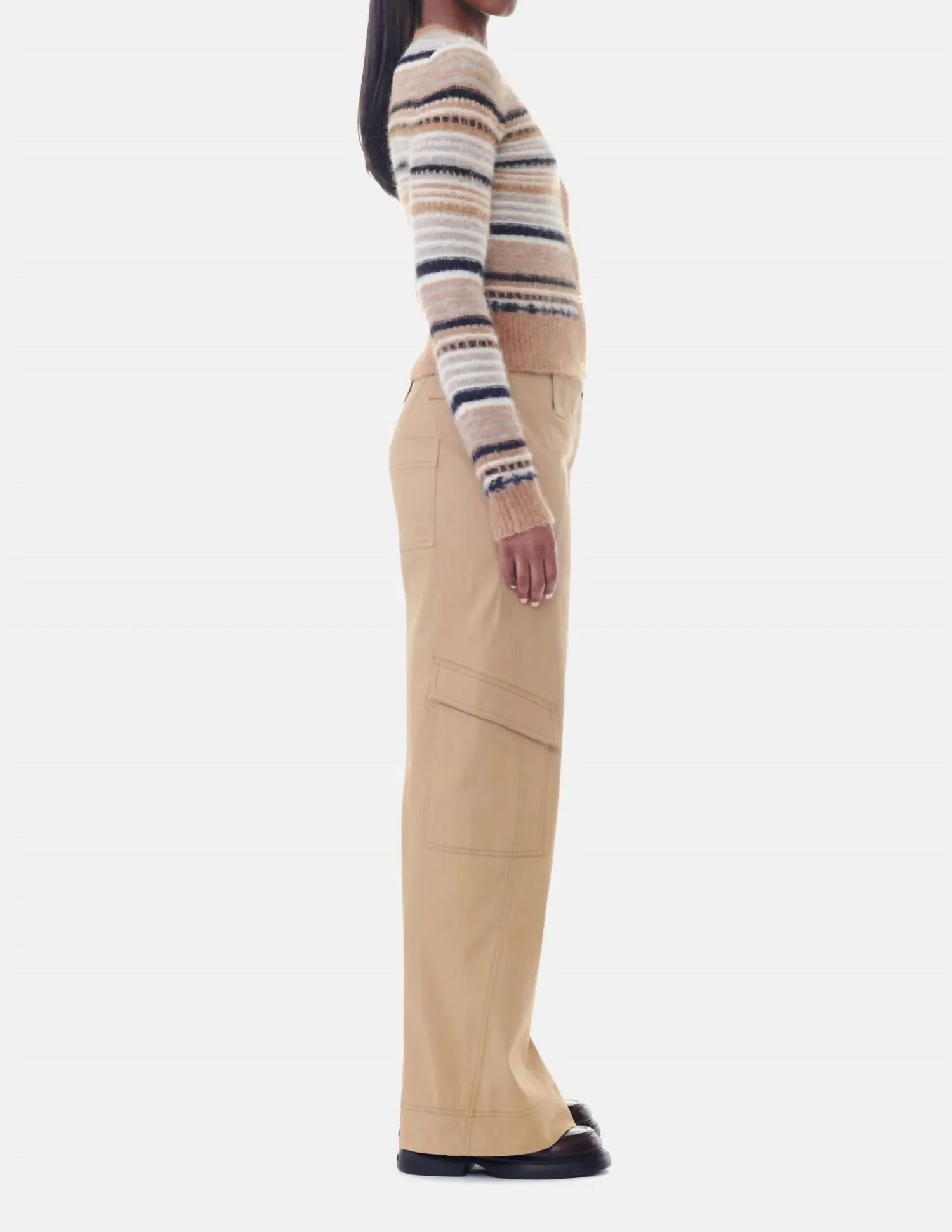 Soft Wool Stripe Cardigan