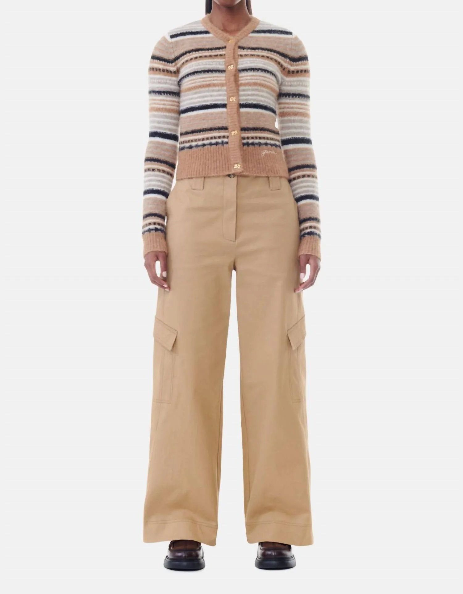 Soft Wool Stripe Cardigan