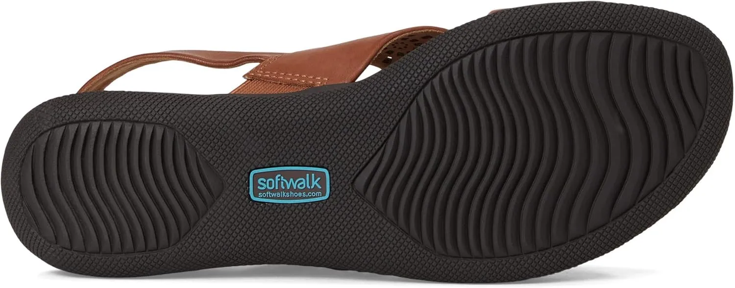 SoftWalk Women's Tillman Sling Perf Flat Sandal