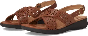 SoftWalk Women's Tillman Sling Perf Flat Sandal