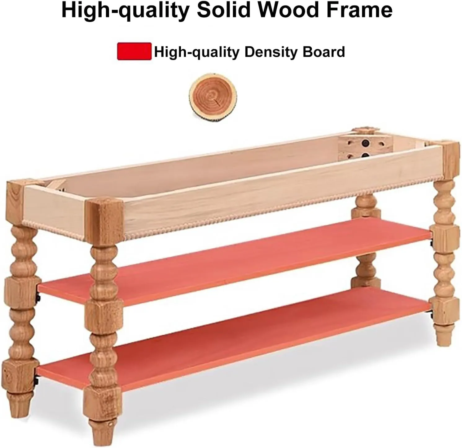 Solid Wood Shoe Bench with Hidden Storage Box and Cushion - Green (47.2 * 13.7 * 18.9in) - Store Large Size Shoes, High Heels, Mid-top Shoes - Organizer and Comfortable Seating