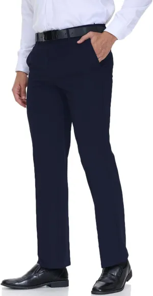 Soojun Men's Modern Fit Flex Flat Front Dress Pants