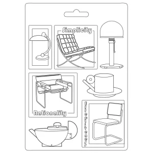 Stamperia  - Soft Mould A5 -  Bauhaus Chairs*