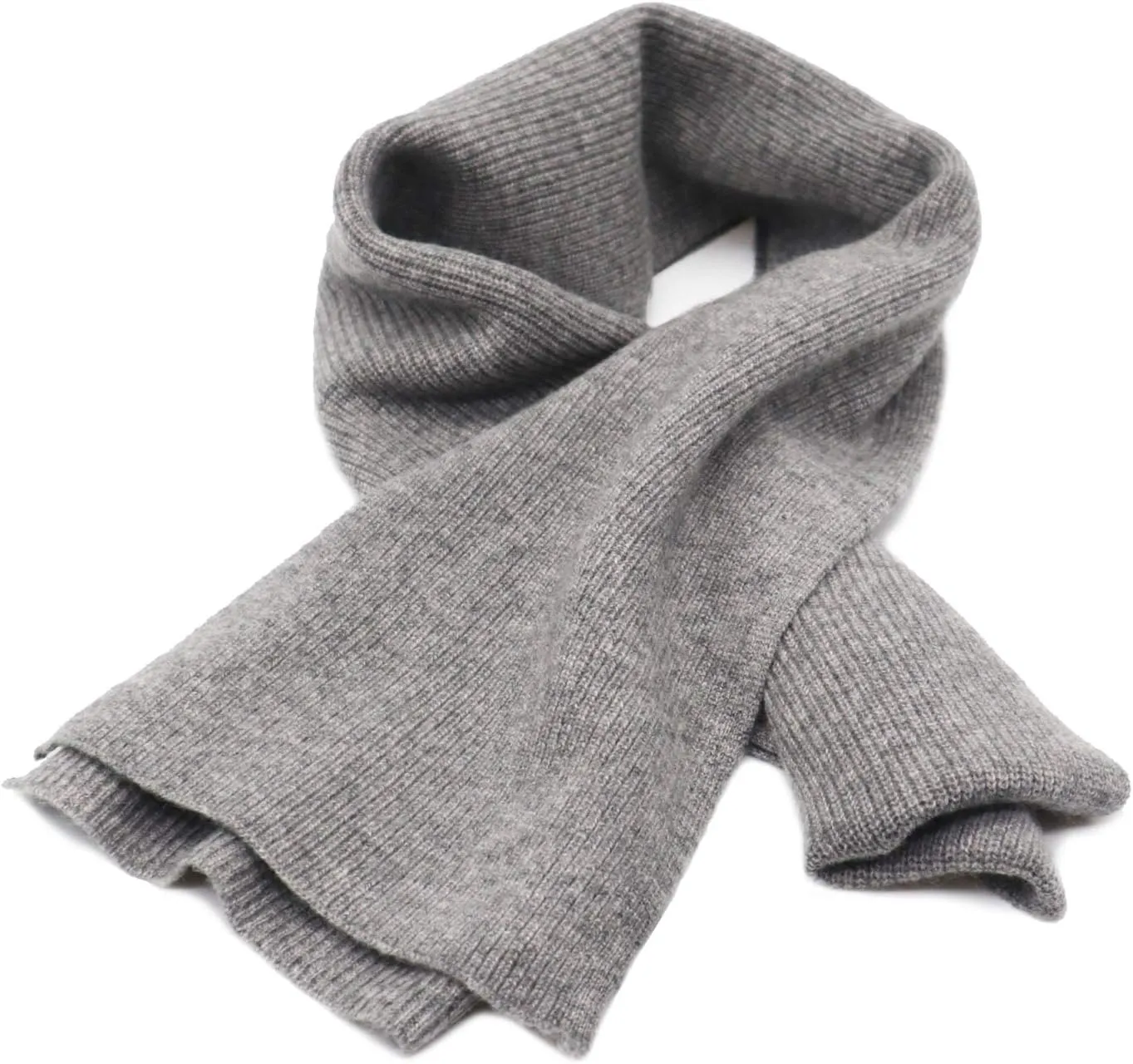 State Cashmere Unisex Classic Ribbed Solid Scarf 100% Pure Cashmere Ultra Soft Winter Must Have