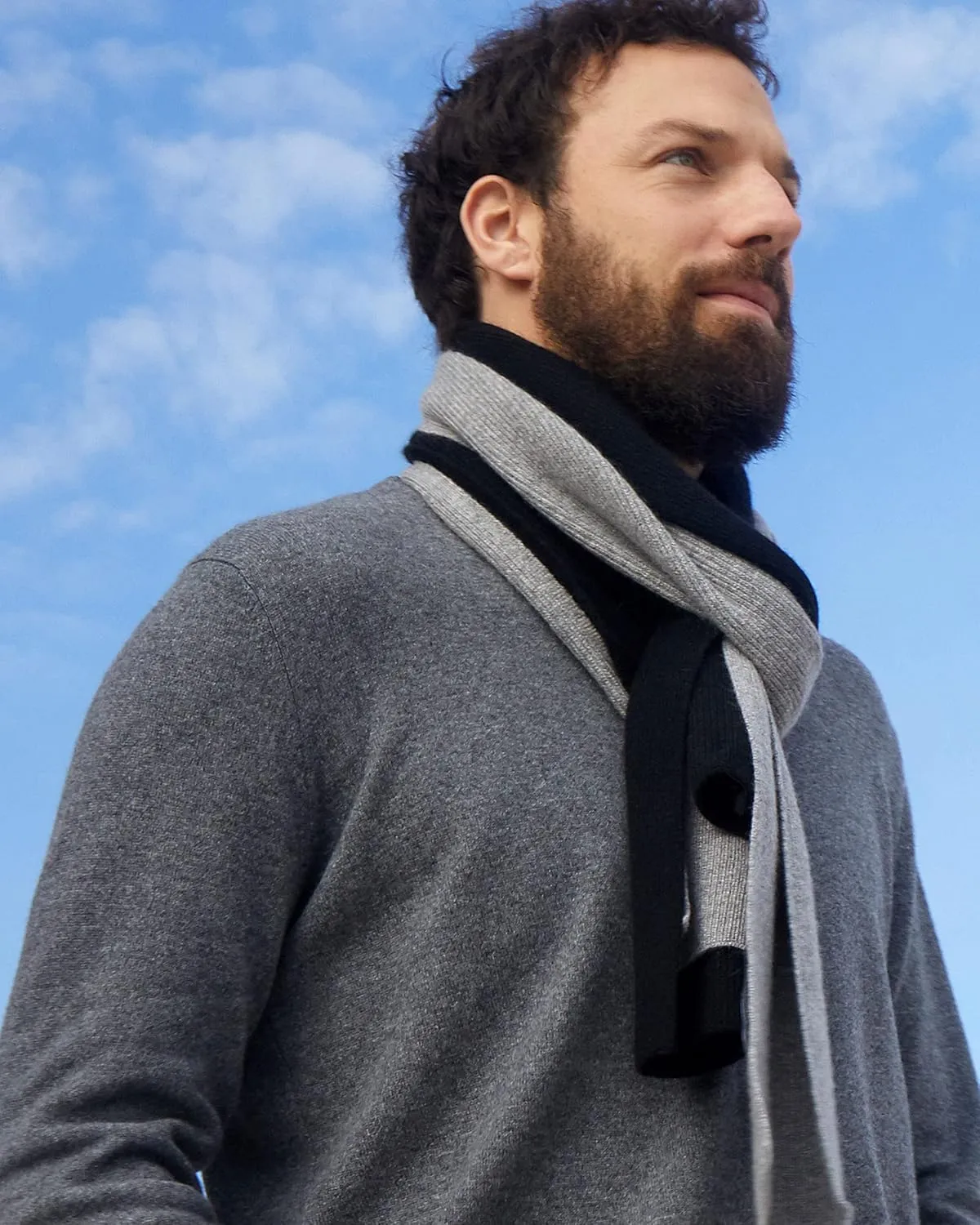 State Cashmere Unisex Classic Ribbed Solid Scarf 100% Pure Cashmere Ultra Soft Winter Must Have