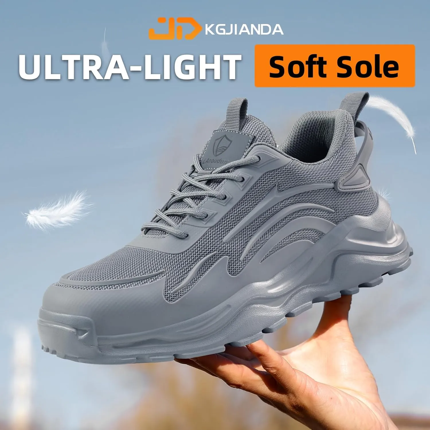 Steel Toe Tennis Shoes for Men Steel Toe Shoes for Men Women Lightweight Work Sneakers Comfortable Construction Safety Sneakers Indestructible Work Shoe Puncture Proof Tennis Shoe