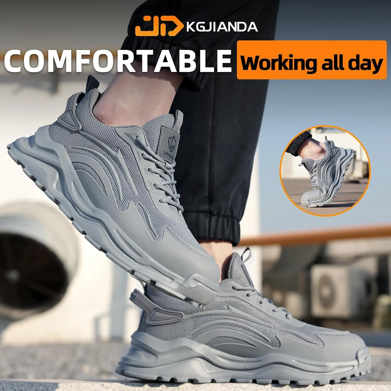 Steel Toe Tennis Shoes for Men Steel Toe Shoes for Men Women Lightweight Work Sneakers Comfortable Construction Safety Sneakers Indestructible Work Shoe Puncture Proof Tennis Shoe