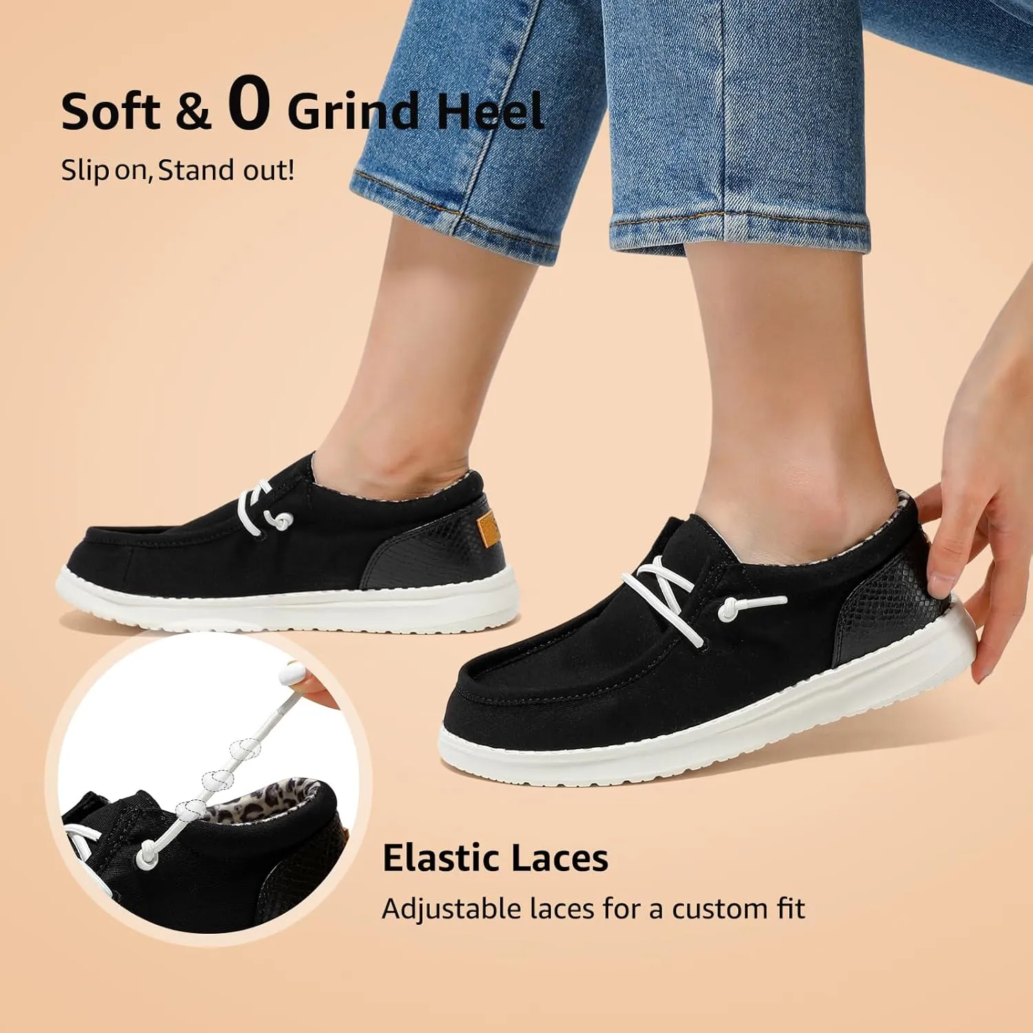 STQ Women's Slip on Loafers丨Orthopedic Comfotable Ultralight Boat Casual Shoes with Arth Support