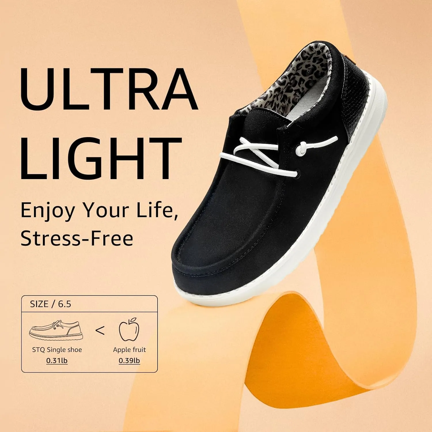 STQ Women's Slip on Loafers丨Orthopedic Comfotable Ultralight Boat Casual Shoes with Arth Support