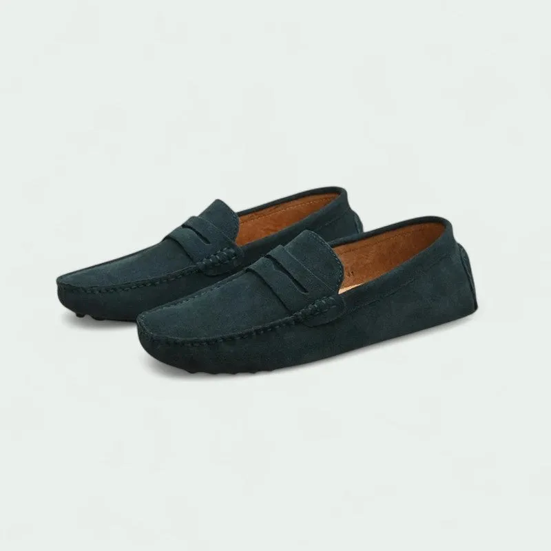 Strazoro | Men's Suede Old Money Loafers – Soft & Stylish Slip-On Shoes