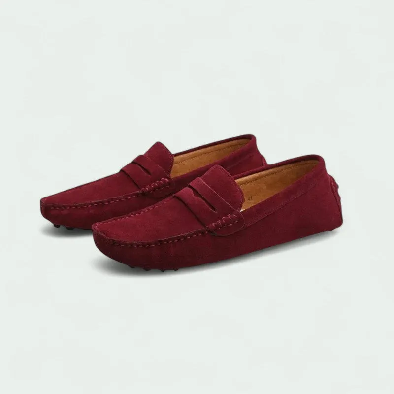 Strazoro | Men's Suede Old Money Loafers – Soft & Stylish Slip-On Shoes
