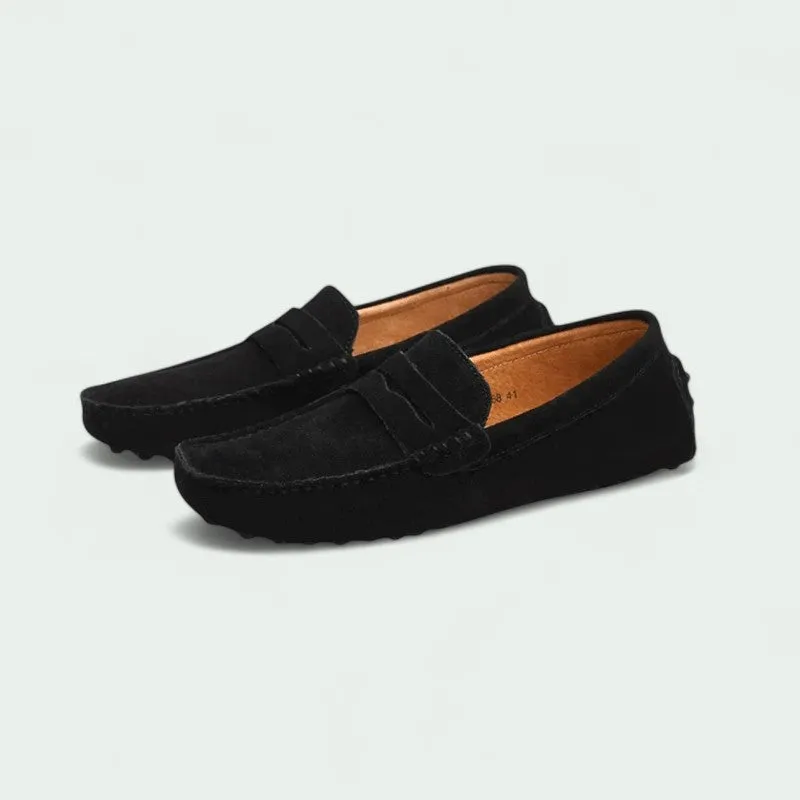 Strazoro | Men's Suede Old Money Loafers – Soft & Stylish Slip-On Shoes